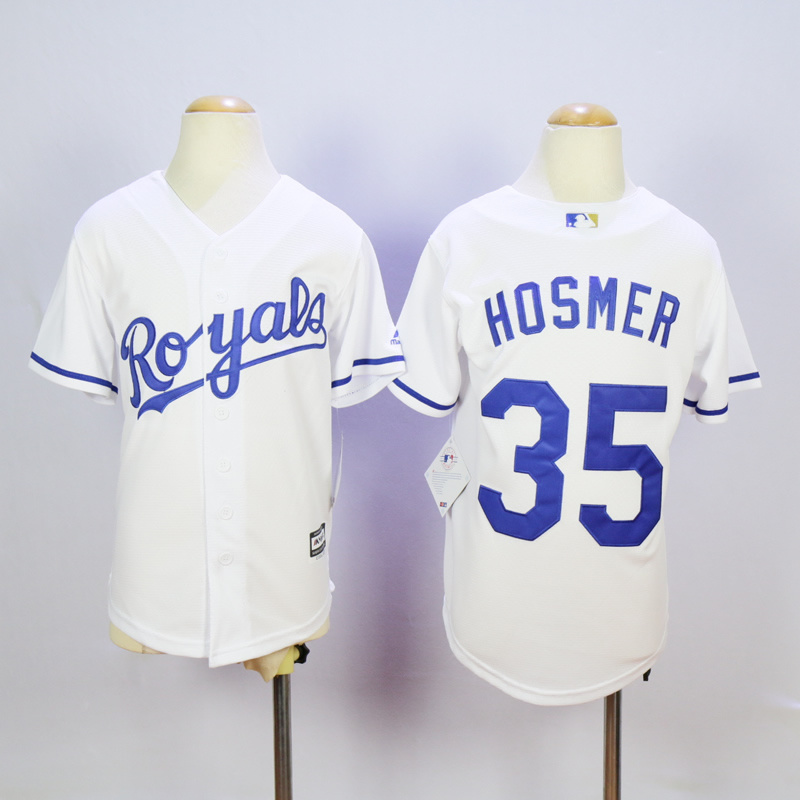 Youth Kansas City Royals 35 Hosmer White MLB Jerseys